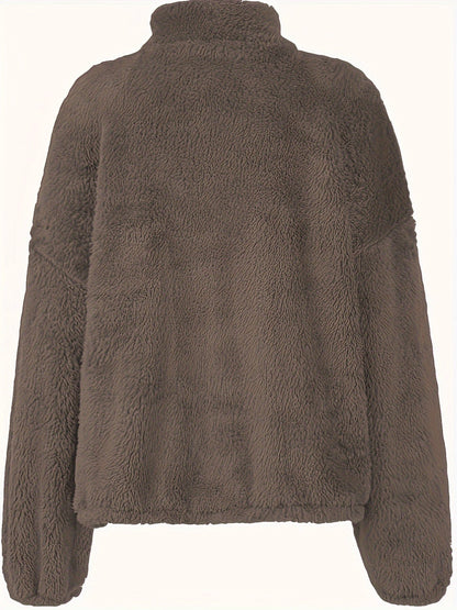 Luxe dames trui van schapenwol in moderne stijl | Middelzware stretch en opstaande kraag | Ideaal voor de herfst en winter afbeelding 7