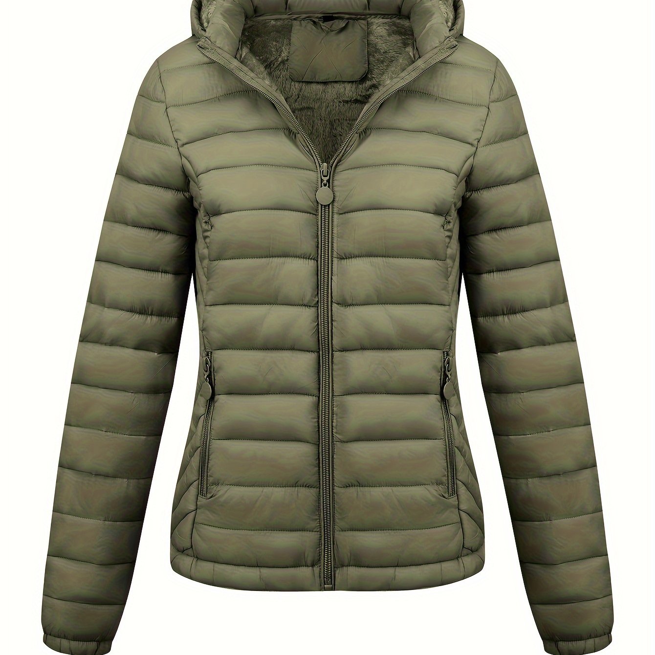 Modieuze gewatteerde ritsbare hoodie jas - stijlvol & warm voor elke gelegenheid! afbeelding 13