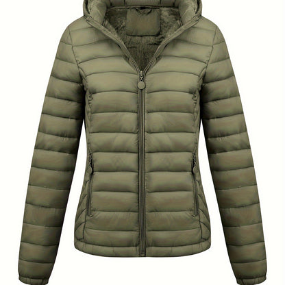 Modieuze gewatteerde ritsbare hoodie jas - stijlvol & warm voor elke gelegenheid! afbeelding 13