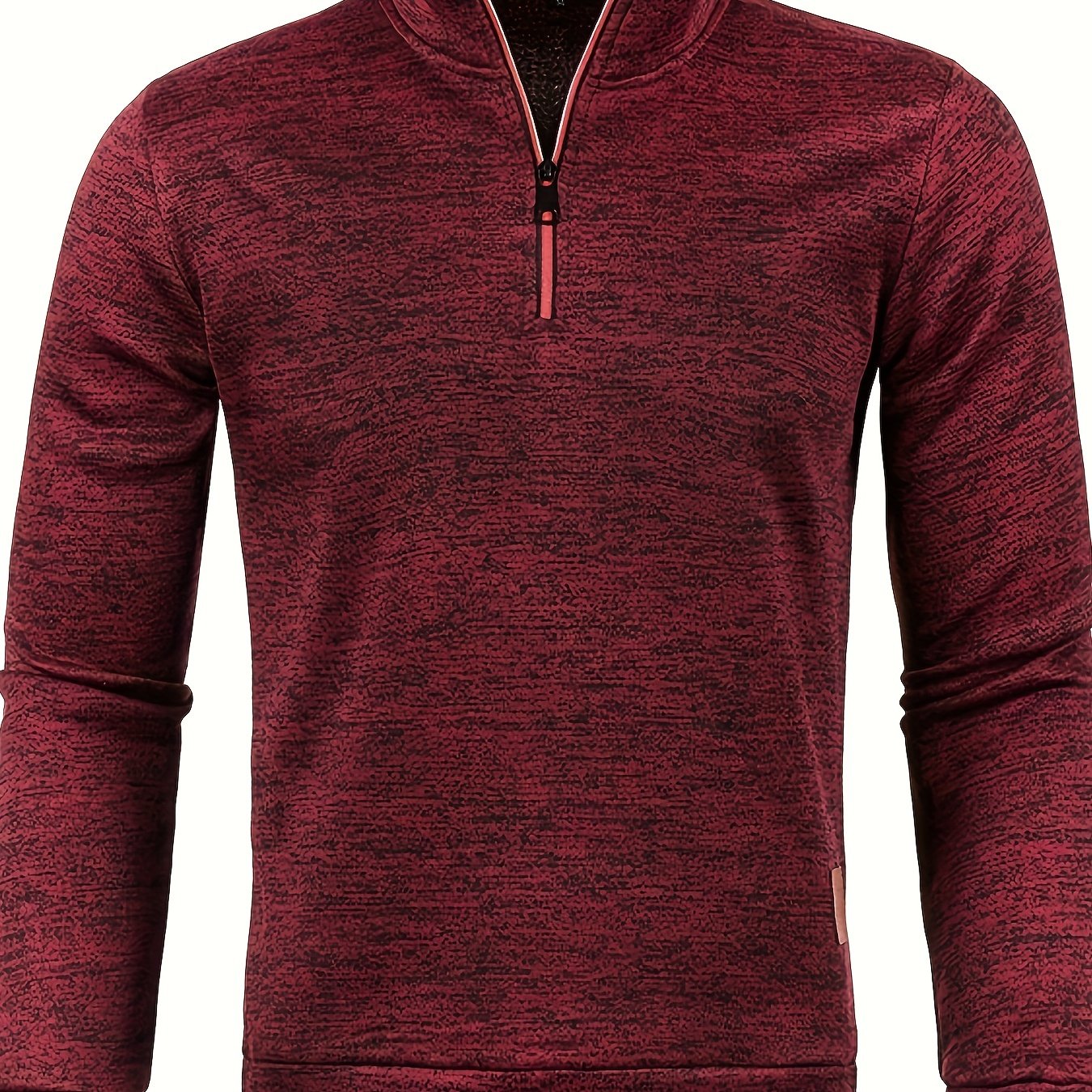 Heren fleece trui met halsrits