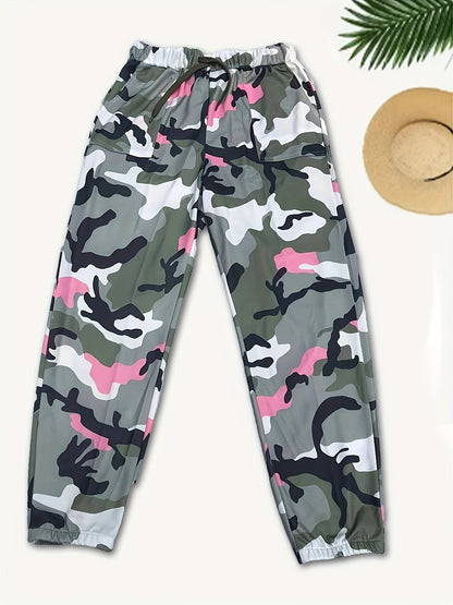 Stijlvolle dames camo jogger trainingsbroek met zakken - Perfect voor de actieve en casual vrouw - Bestel nu! afbeelding 3