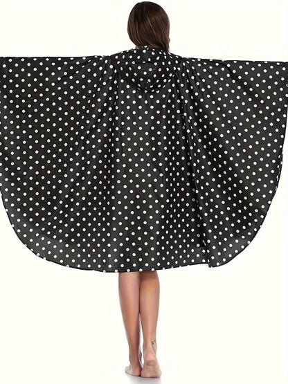 Stijlvolle Regenponcho-Jack: Klassieke Stippenprint van Katoenmix | Lente & Zomer Beschermd Tegen Regen | Lichtgewicht & Ademend met Ritssluiting afbeelding 3