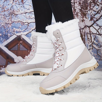 Warme Pluche Thermische Sneeuwlaarzen van Hoogwaardig Kunstleer - Comfort en Stijl voor de Winter afbeelding 5