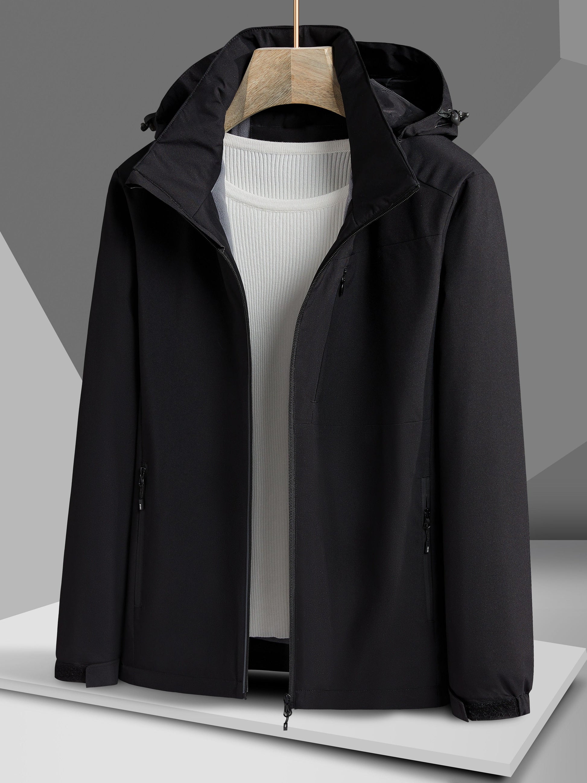 Wind- en Waterdicht Outdoorjack met Polarfleecevoering en Capuchon | Bescherming en Comfort voor Buitenavonturen afbeelding 11