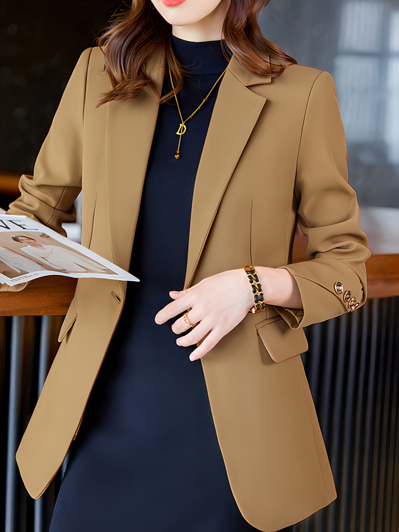 Stijlvol en veelzijdig: Ontdek de Perfecte Blazer voor Elke Gelegenheid! Luxe, duurzame katoenmix. Shop Nu. afbeelding 10