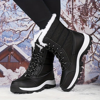 Warme Pluche Thermische Sneeuwlaarzen van Hoogwaardig Kunstleer - Comfort en Stijl voor de Winter afbeelding 7