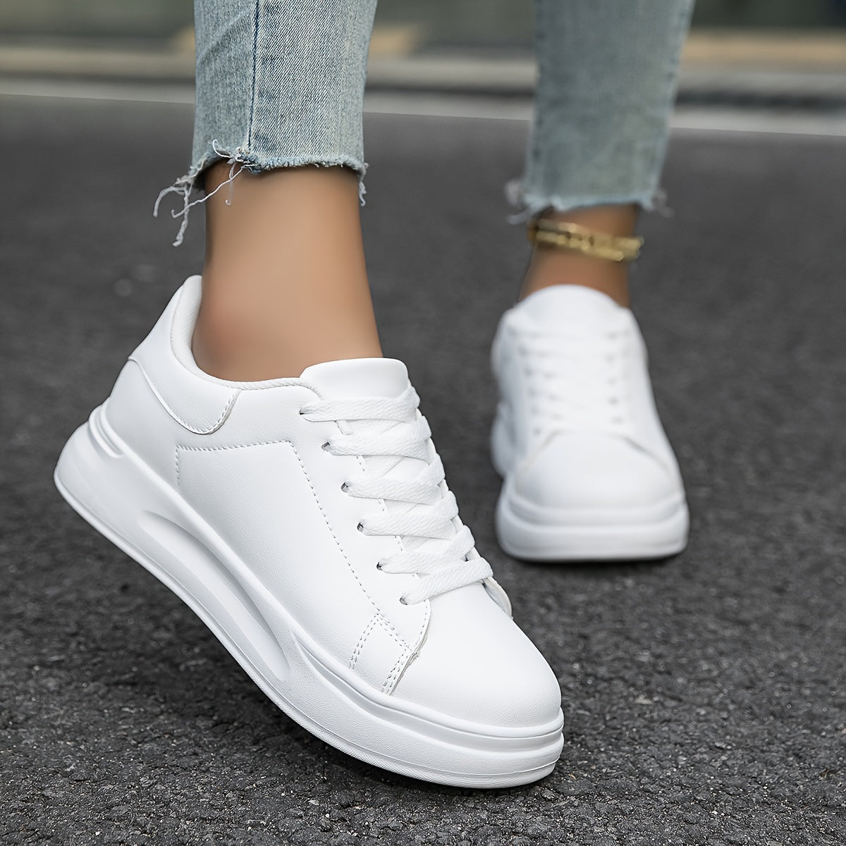Milou | Stijlvolle Witte Leren Dames Sneakers