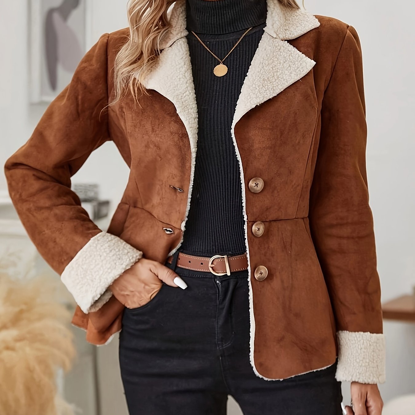 Stijlvolle valse bont thermojas - Warm en tijdloos chic! afbeelding 5
