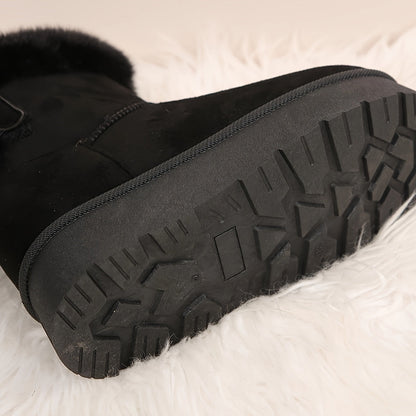 Effen damessnowboots met pluche voering afbeelding 10