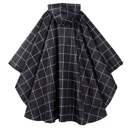 Modieuze regenponcho voor dames met capuchon en geometrisch patroon afbeelding 5