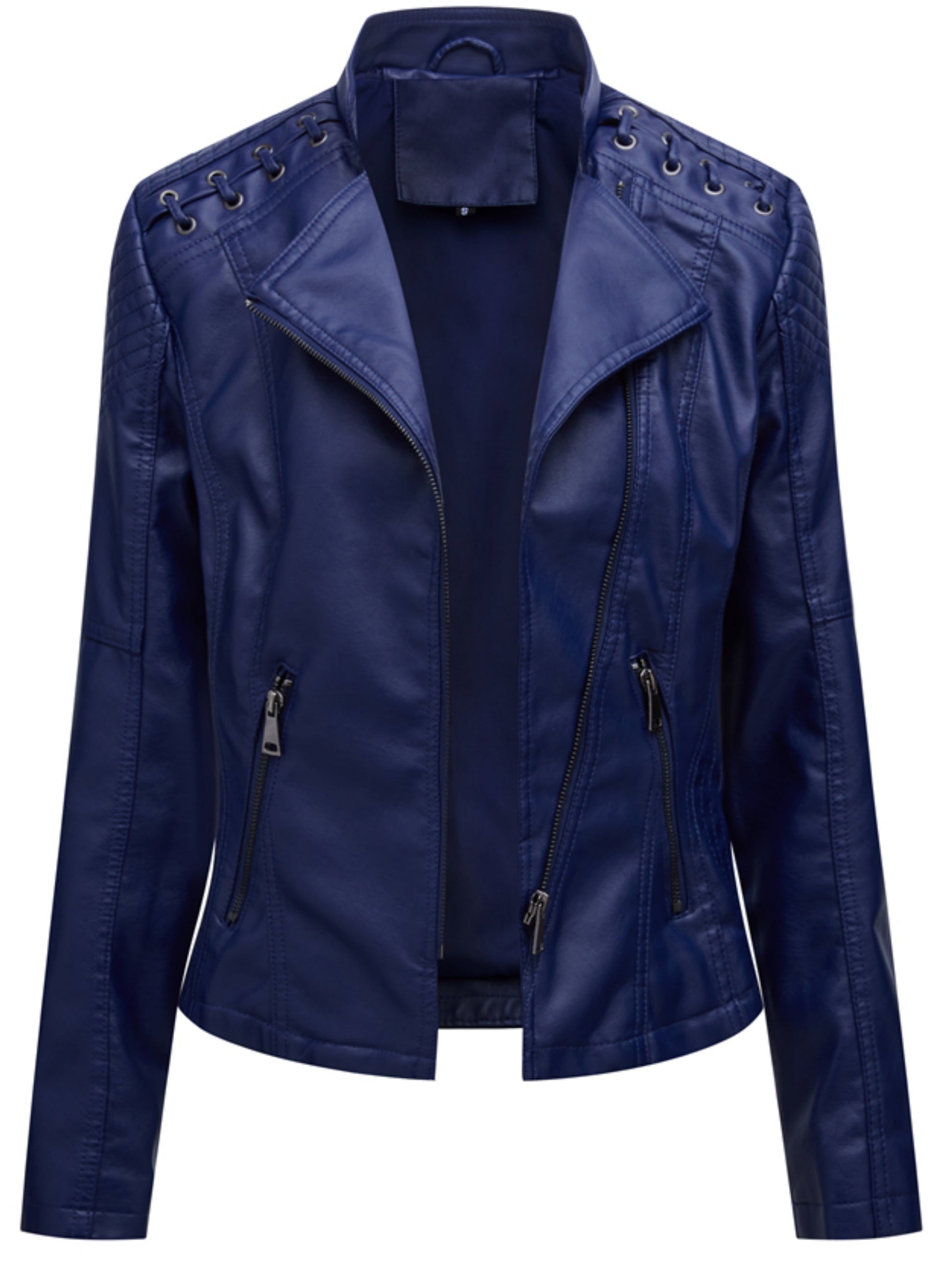 Stijlvolle waterbestendige PU leren ritsjas: perfect voor herfst en winter! Met luxe uitstraling en skinny fit voor een tijdloze look. Shop nu. afbeelding 5