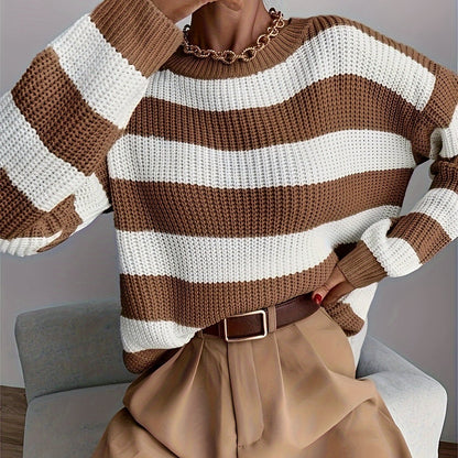 Gebreide trui met kleurblokken | Stijlvol en comfortabel voor herfst & winter | Trendy, warm en veelzijdig | Shop nu! afbeelding 11