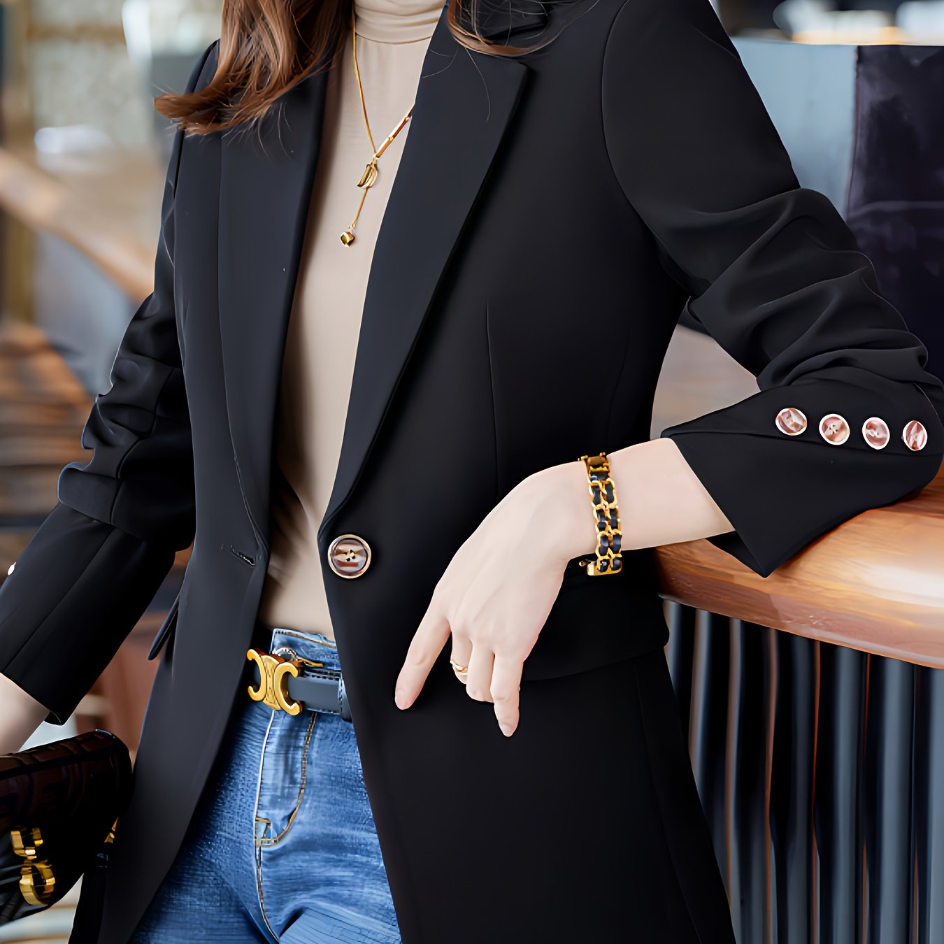 Stijlvol en veelzijdig: Ontdek de Perfecte Blazer voor Elke Gelegenheid! Luxe, duurzame katoenmix. Shop Nu. afbeelding 12