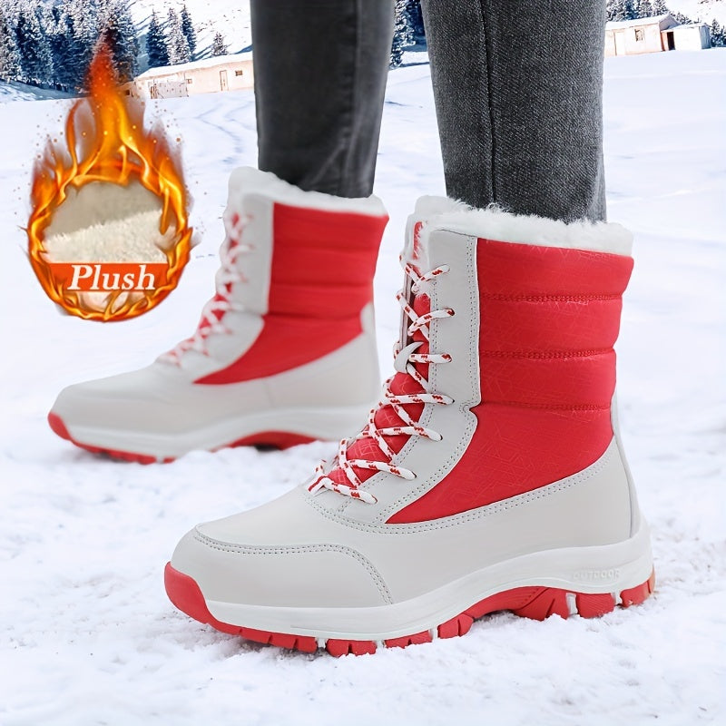 Warme Pluche Thermische Sneeuwlaarzen van Hoogwaardig Kunstleer - Comfort en Stijl voor de Winter afbeelding 15