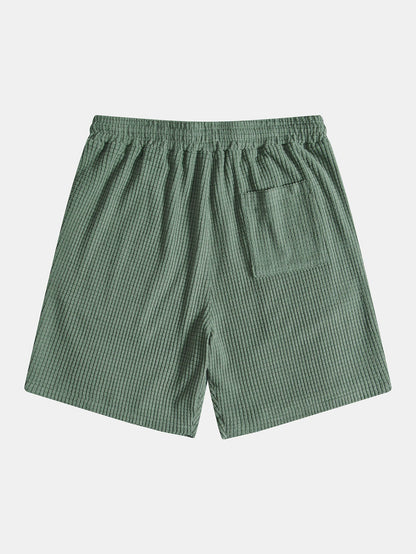 Stijlvolle Wafelpoloshirt en -shorts voor Heren