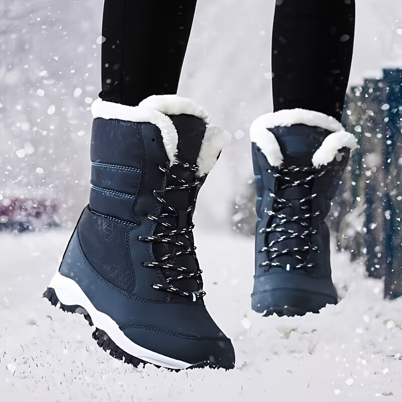 Stijlvolle en warme dames snowboots met pluche voering tegen de kou! Perfect voor de winter. Ontdek ze hier! afbeelding 2