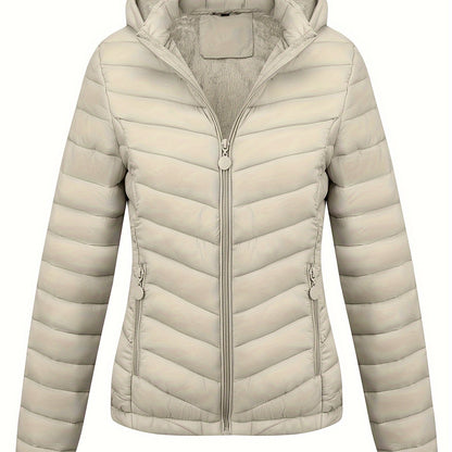 Stijlvolle en Comfortabele Puffy Hoodie Jas van Zachte Katoenmix | Herfst & Winter Essentieel afbeelding 14