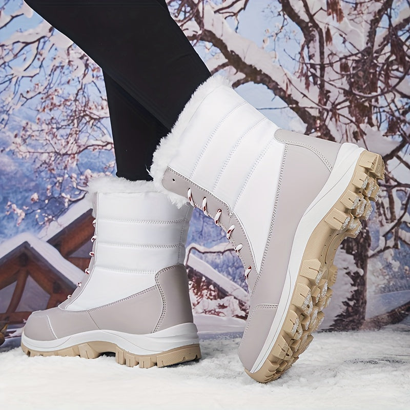 Warme Pluche Thermische Sneeuwlaarzen van Hoogwaardig Kunstleer - Comfort en Stijl voor de Winter afbeelding 9