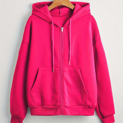 Stijlvolle herfst- en winterhoodie met korte lengte en capuchon | Comfortabele en modieuze keuze met hoogwaardige katoenmix | Verkrijgbaar in effen kleuren afbeelding 13