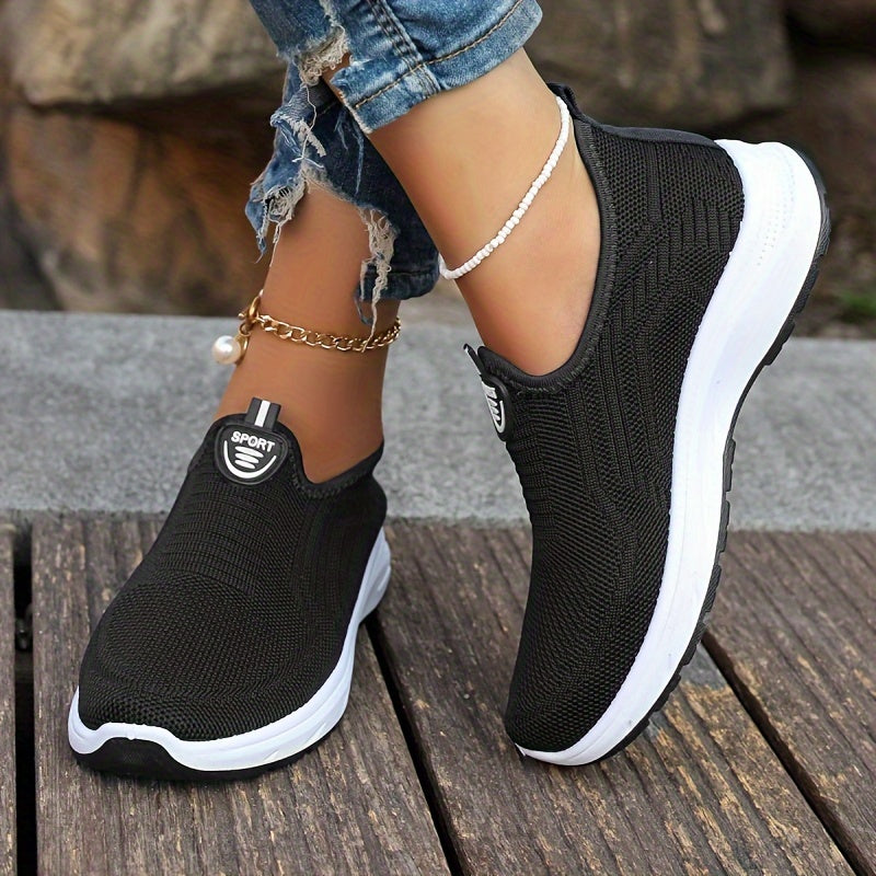 Casual mesh sneakers in effen kleur afbeelding 12
