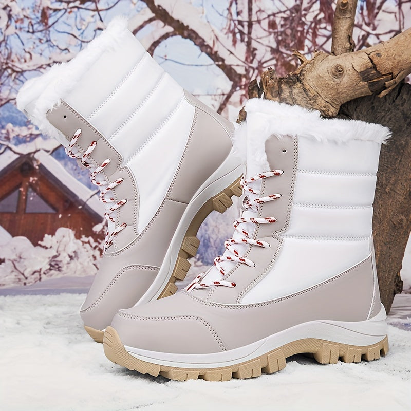 Warme Pluche Thermische Sneeuwlaarzen van Hoogwaardig Kunstleer - Comfort en Stijl voor de Winter afbeelding 11