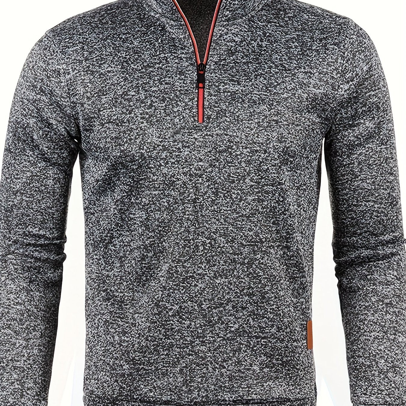 Heren fleece trui met halsrits