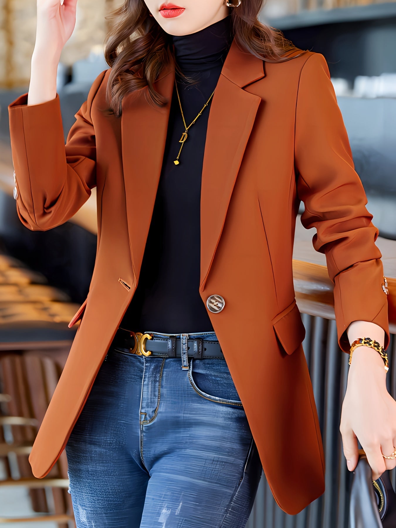 Stijlvol en veelzijdig: Ontdek de Perfecte Blazer voor Elke Gelegenheid! Luxe, duurzame katoenmix. Shop Nu. afbeelding 9