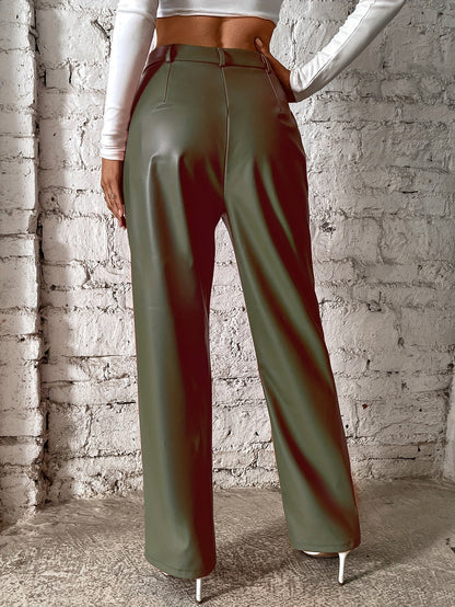 Stijlvolle hoge taille broek van katoenmix met luxe details | Perfect voor herfst en winter | Shop nu! afbeelding 7