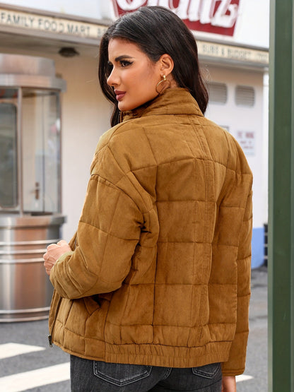 Gewatteerd winddicht jack met geruit patroon - Perfect voor Herfst & Winter afbeelding 8