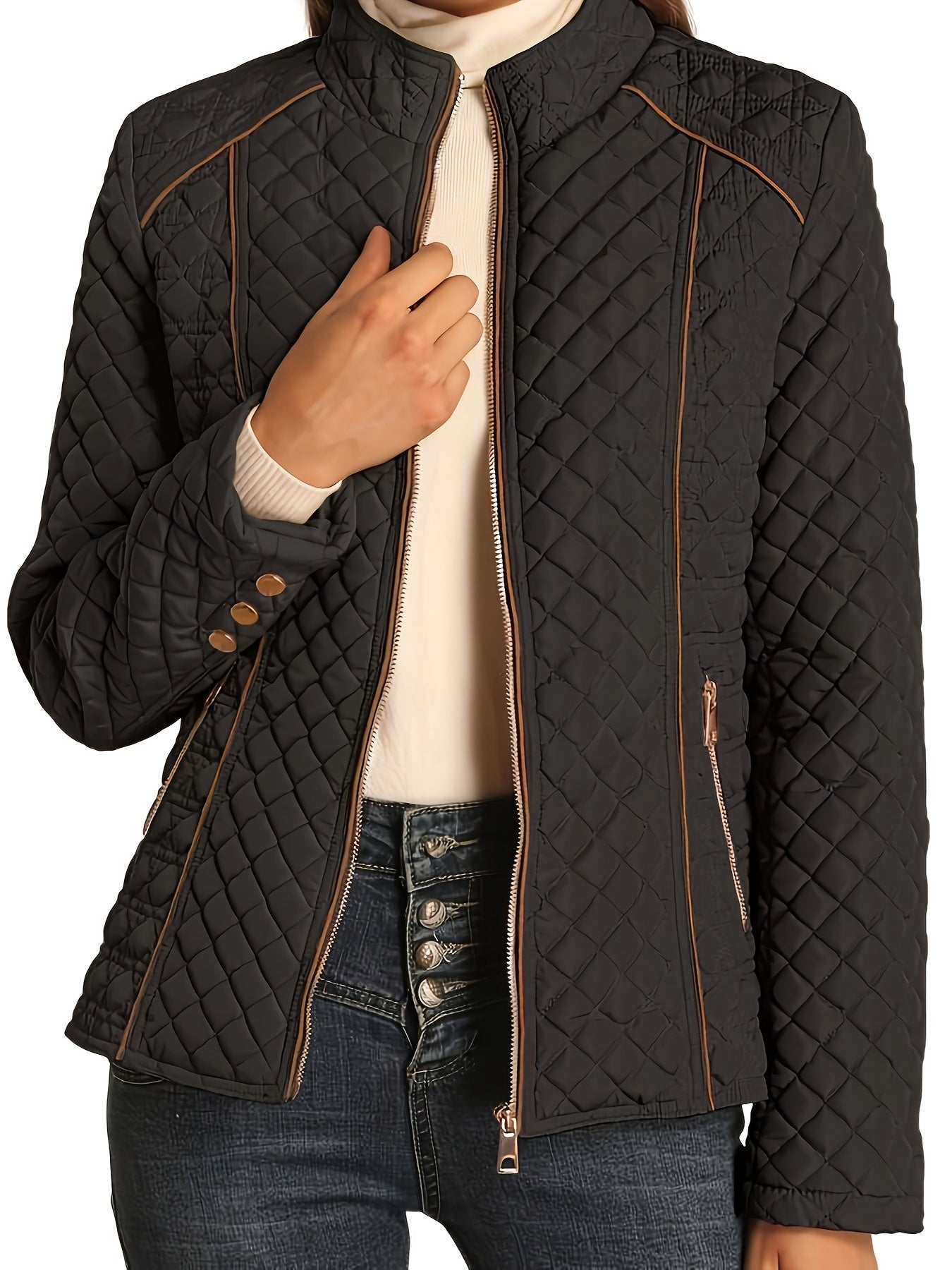 Duurzame gerecyclede gewatteerde donsjas - houd je warm met stijl! 🍃 afbeelding 1