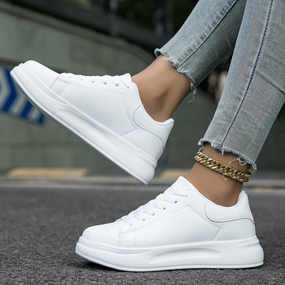 Milou | Stijlvolle Witte Leren Dames Sneakers