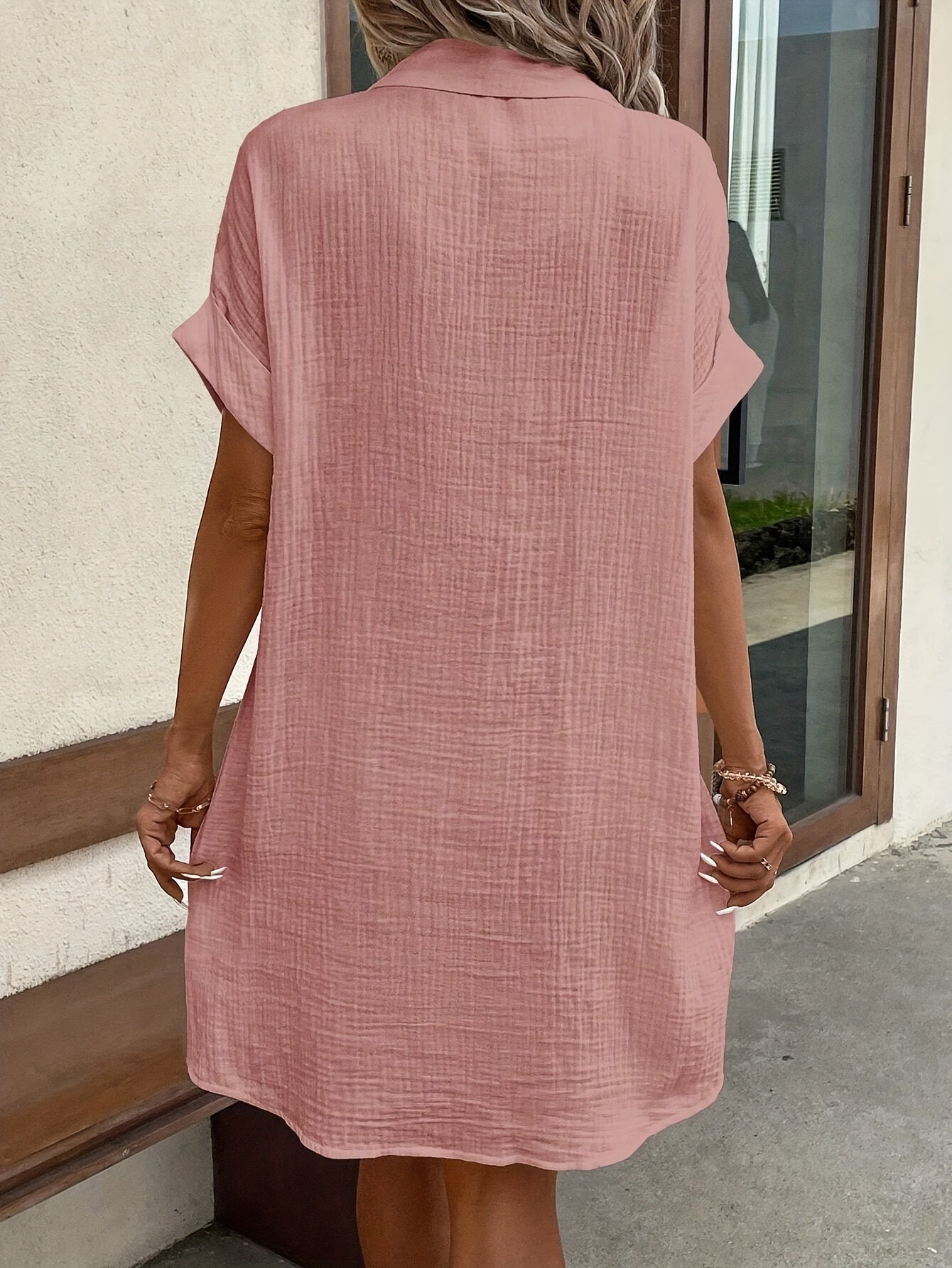 Stijlvolle katoenen overhemd jurk - Perfect voor zomerse dagen! Shop nu. afbeelding 8