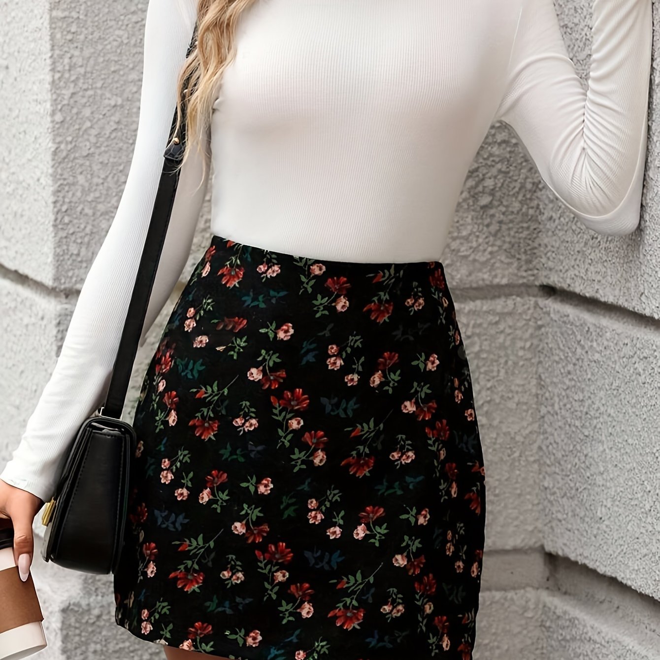 Stijlvolle herfst-/winterrok van luxe katoenmix - Shop nu! afbeelding 11