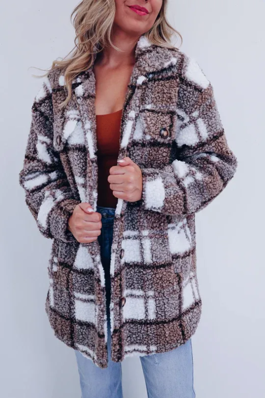 Nina | Warme polar fleece wolldeckenjack