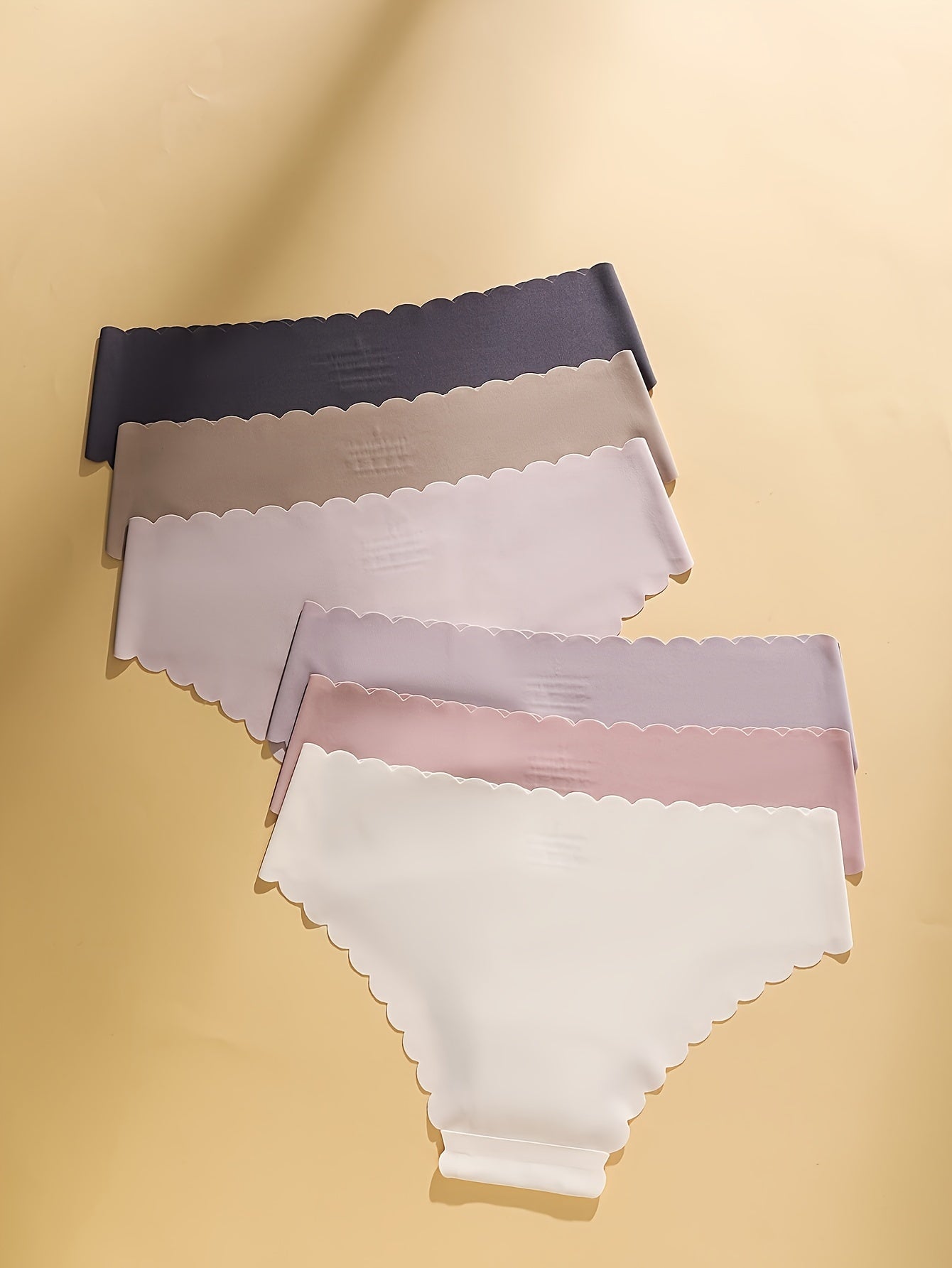6-delige effen slip met geschulpte rand afbeelding 7