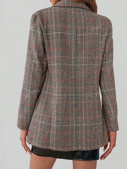 Elegante geruite blazer van luxe katoenmix | Stijlvolle laag voor elk seizoen | Modern en klassiek in één afbeelding 2