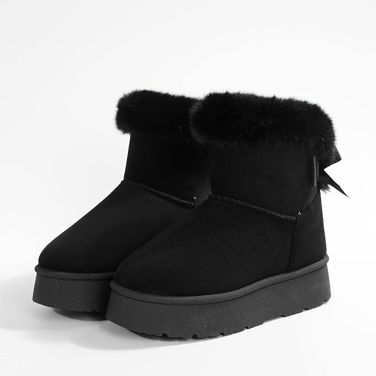 Effen damessnowboots met pluche voering afbeelding 12