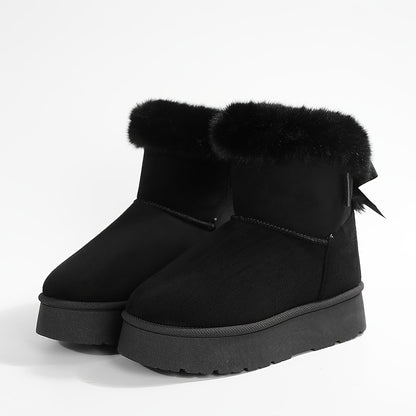 Effen damessnowboots met pluche voering afbeelding 12