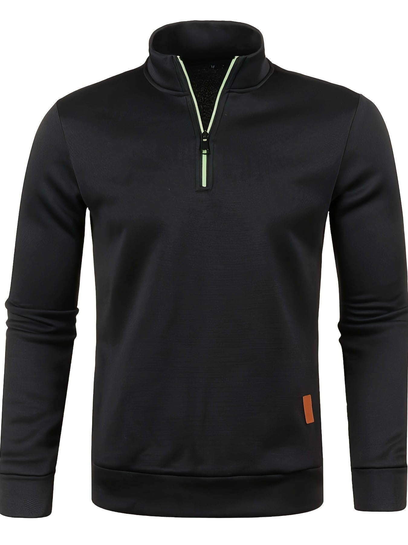 Heren fleece trui met halsrits