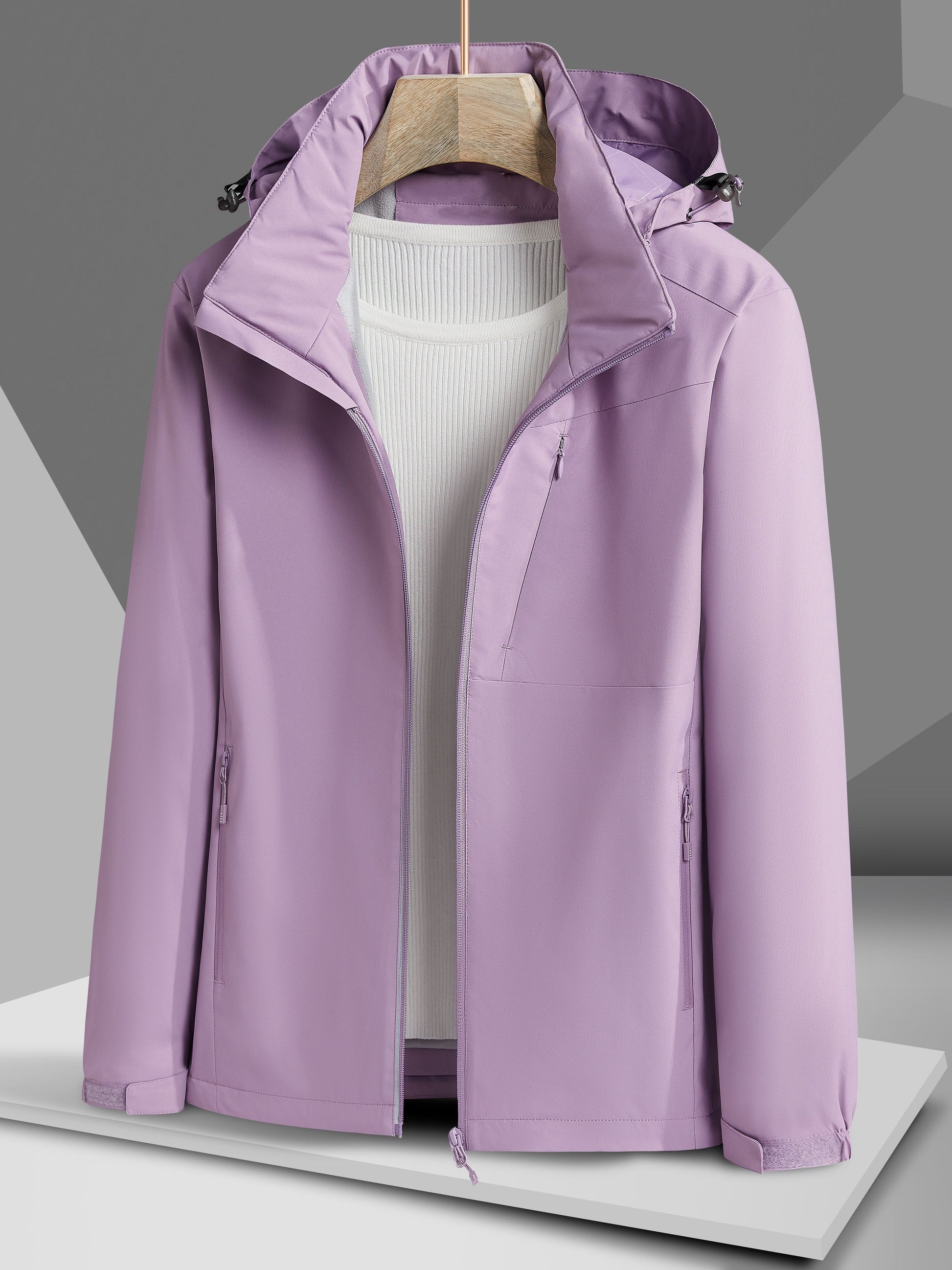 Wind- en Waterdicht Outdoorjack met Polarfleecevoering en Capuchon | Bescherming en Comfort voor Buitenavonturen afbeelding 7