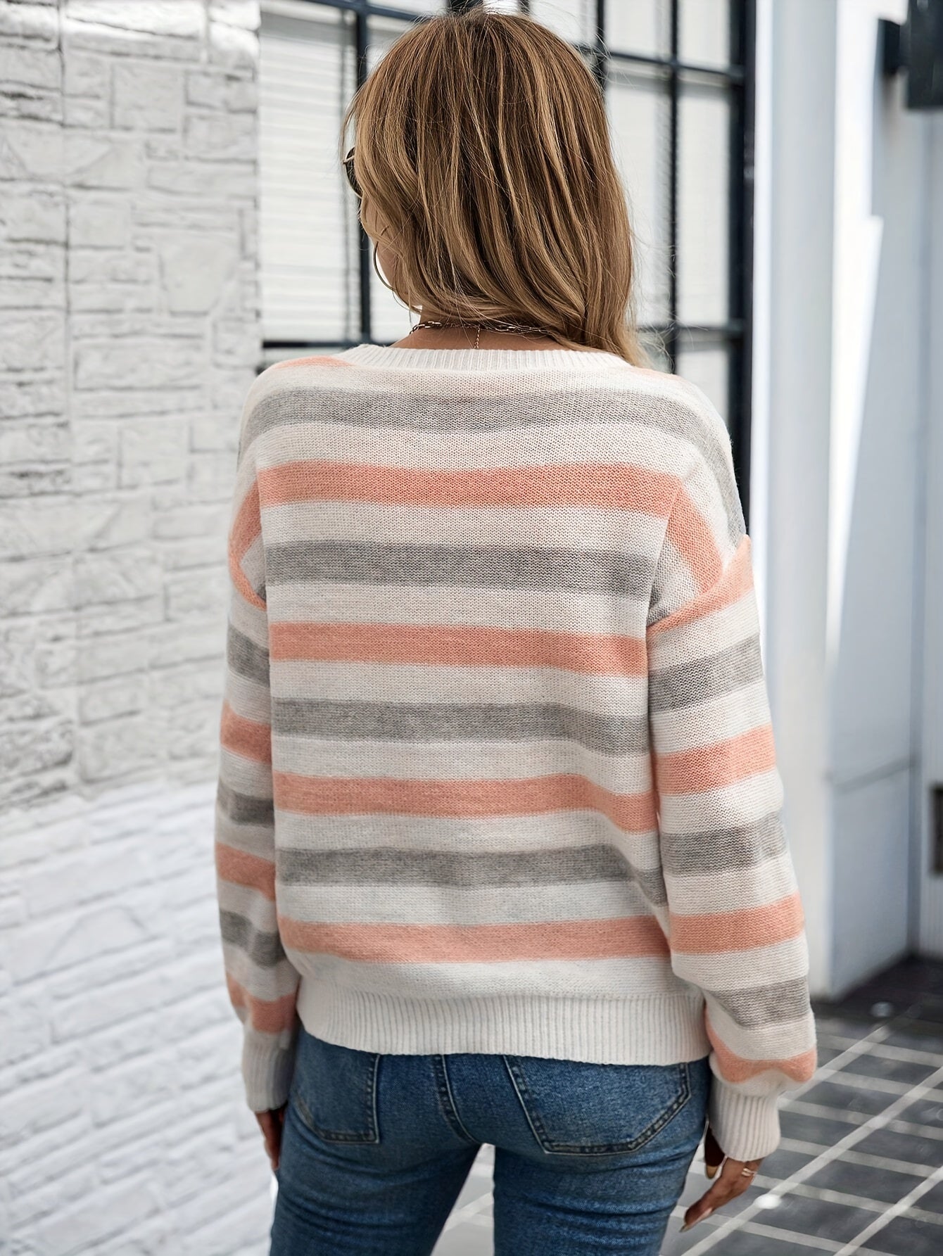 Stijlvolle herfst- en wintertrui met kleurblokken | Comfortabel gebreid design afbeelding 2