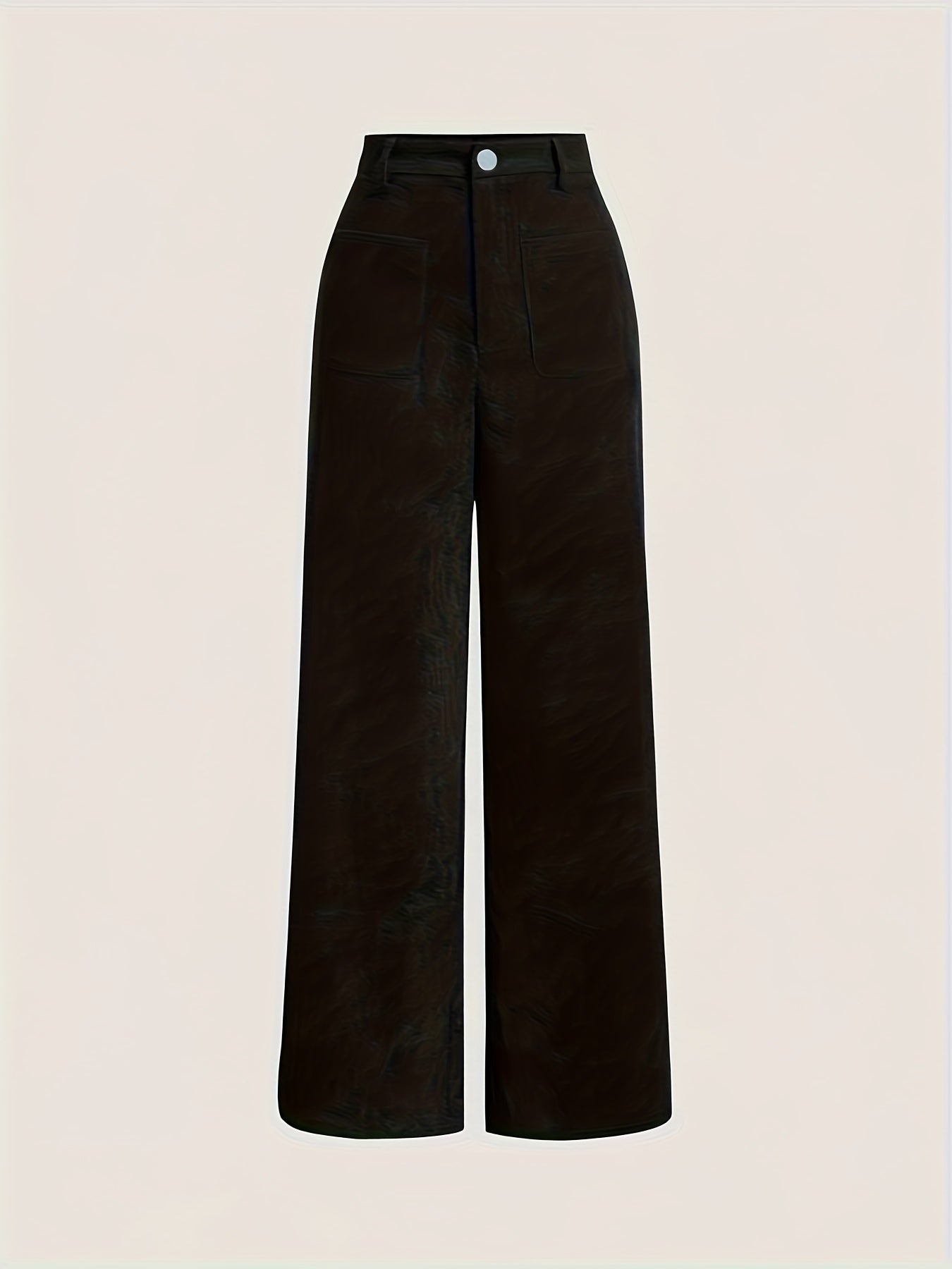 Vintage corduroy broek met hoge taille afbeelding 3