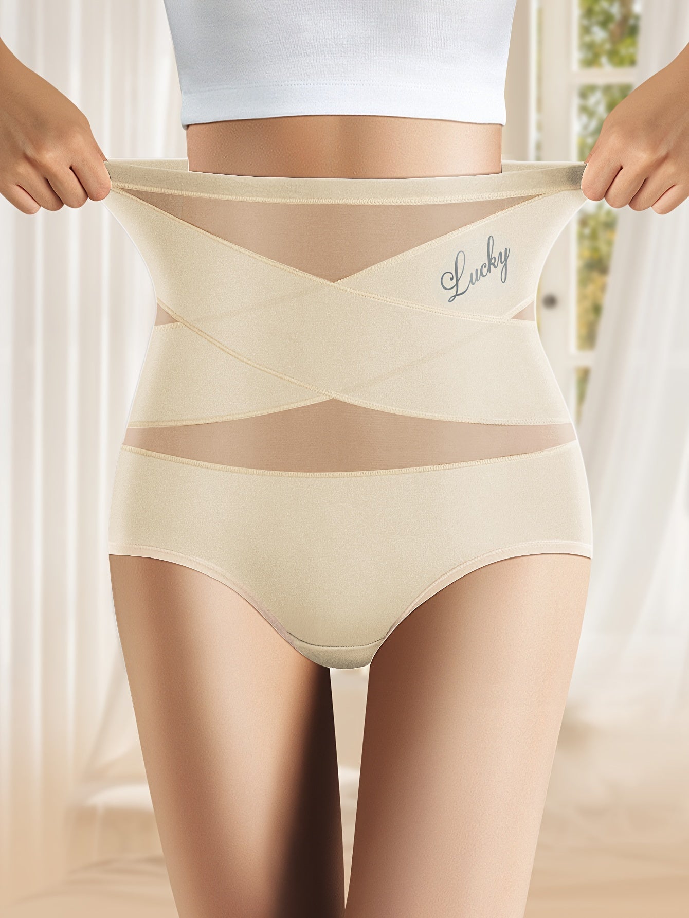 Naadloze hoge taille mesh slipjes voor buikcontrole en billift - Ultiem comfort en vormende pasvorm - Shop nu! afbeelding 2
