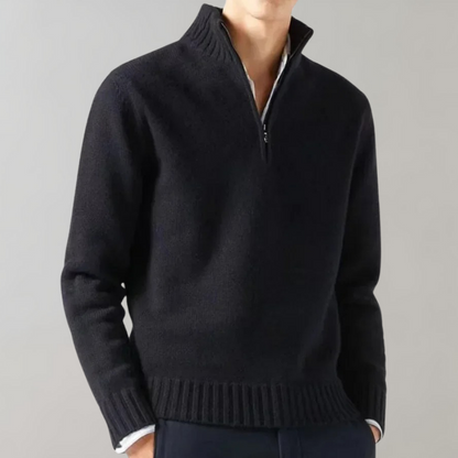 Stijlvolle heren sweater met halve rits - Comfortabel en veelzijdig in de lente, herfst en winter afbeelding 7