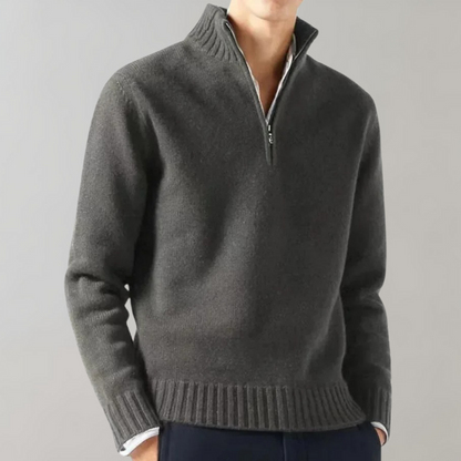Stijlvolle heren sweater met halve rits - Comfortabel en veelzijdig in de lente, herfst en winter afbeelding 13
