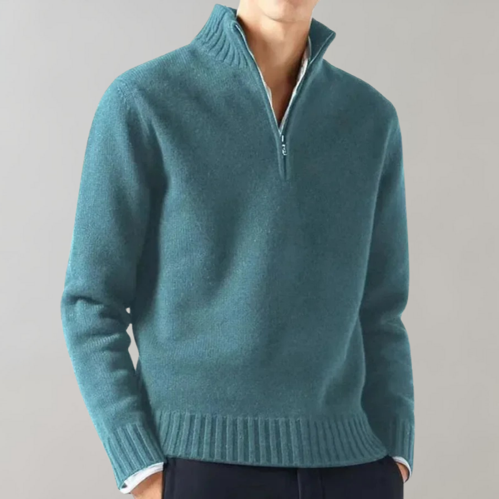 Stijlvolle heren sweater met halve rits - Comfortabel en veelzijdig in de lente, herfst en winter afbeelding 19