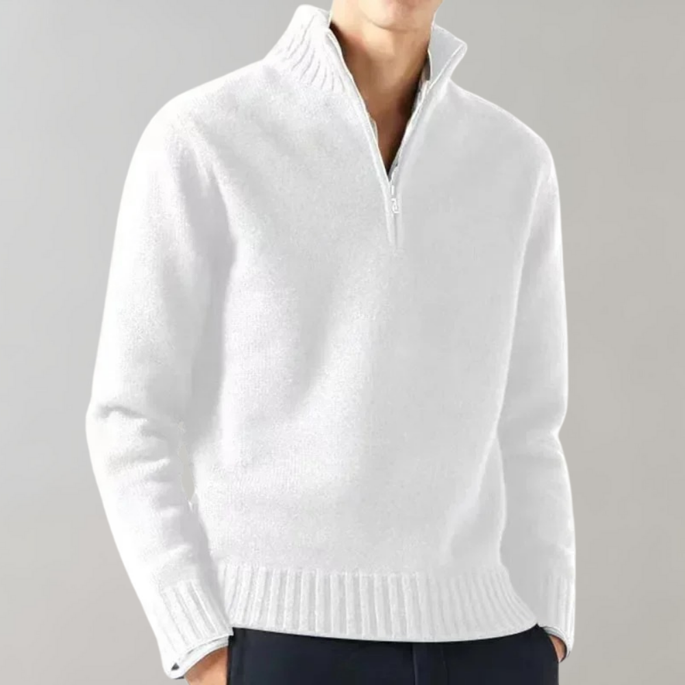 Stijlvolle heren sweater met halve rits - Comfortabel en veelzijdig in de lente, herfst en winter afbeelding 37