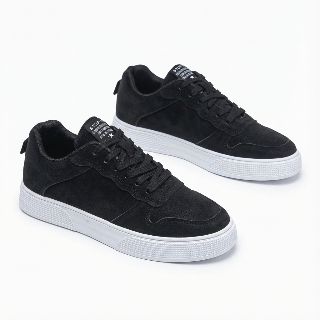 Daan | Effen kleur lage heren sneakers