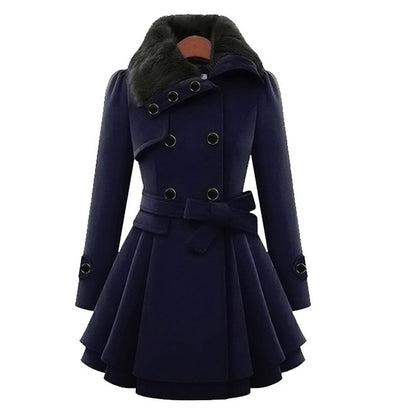 Nina | Warme lange winterjas voor dames