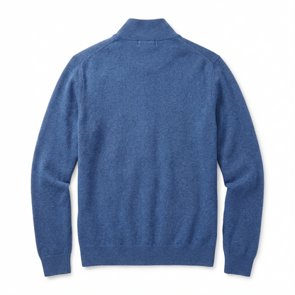 Merino V-hals trui met rits